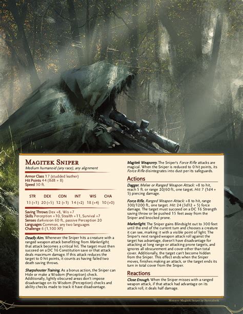 sniper 5e|5e sniper build.